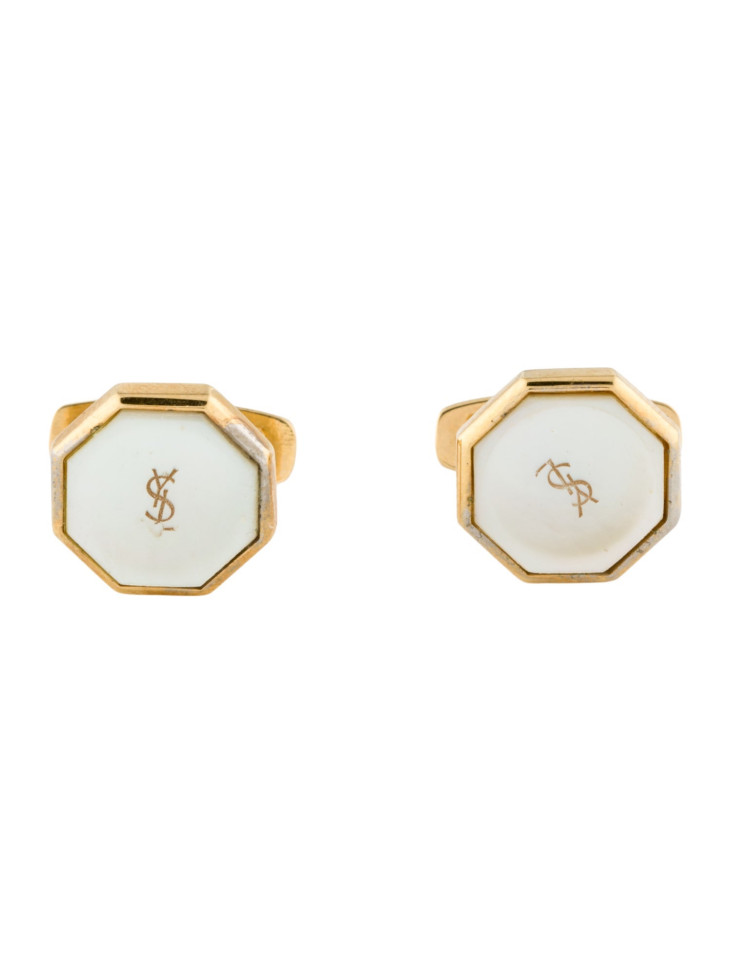 Yves Saint Laurent Mother Of Pearl Cufflinks