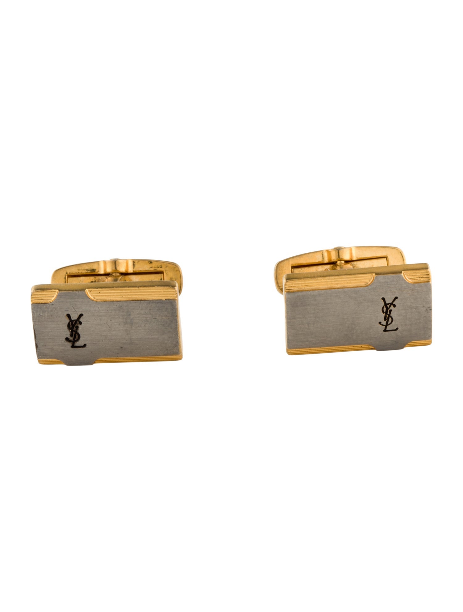 Yves Saint Laurent Vintage Two-Tone Cufflinks