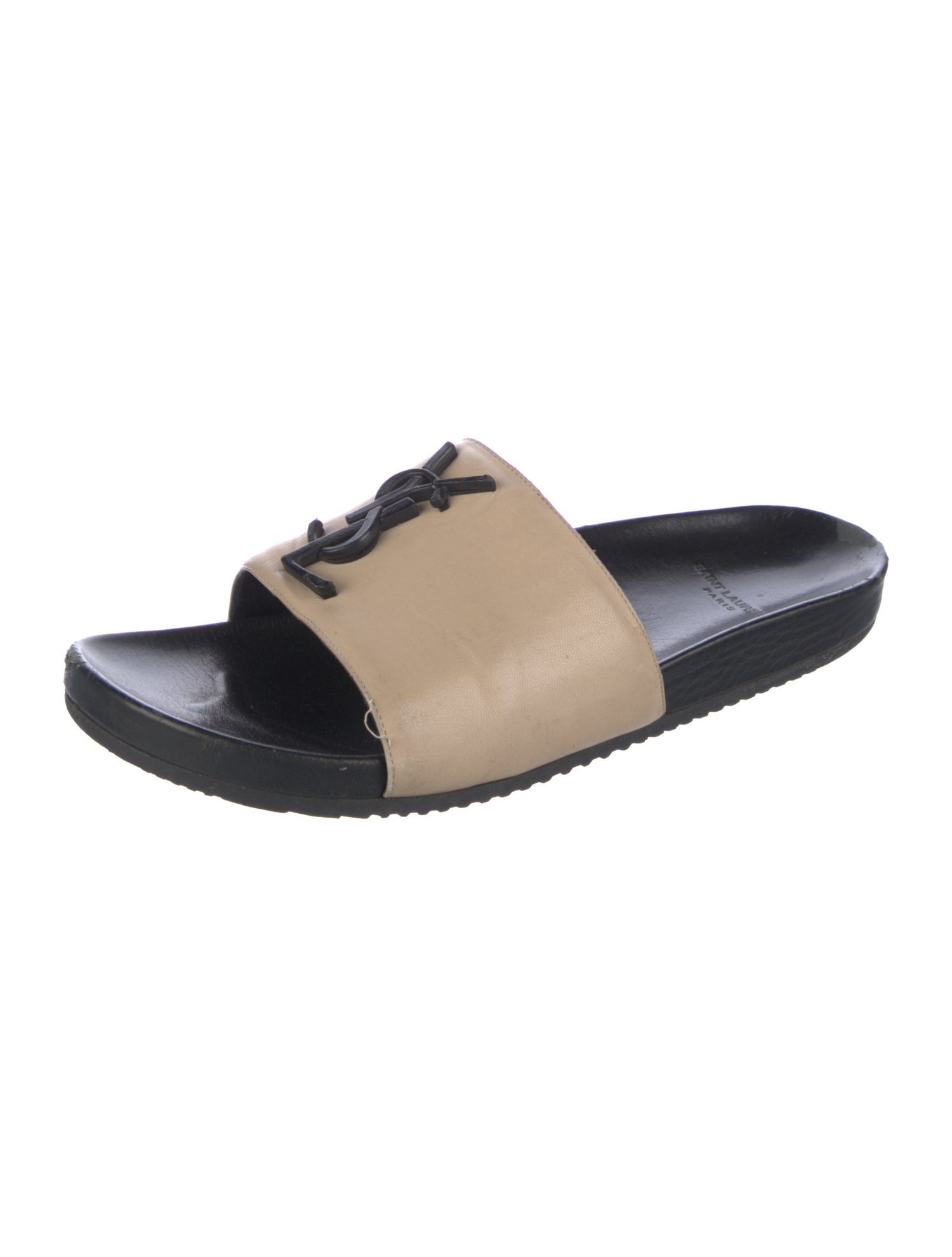 Yves Saint Laurent Leather Slides