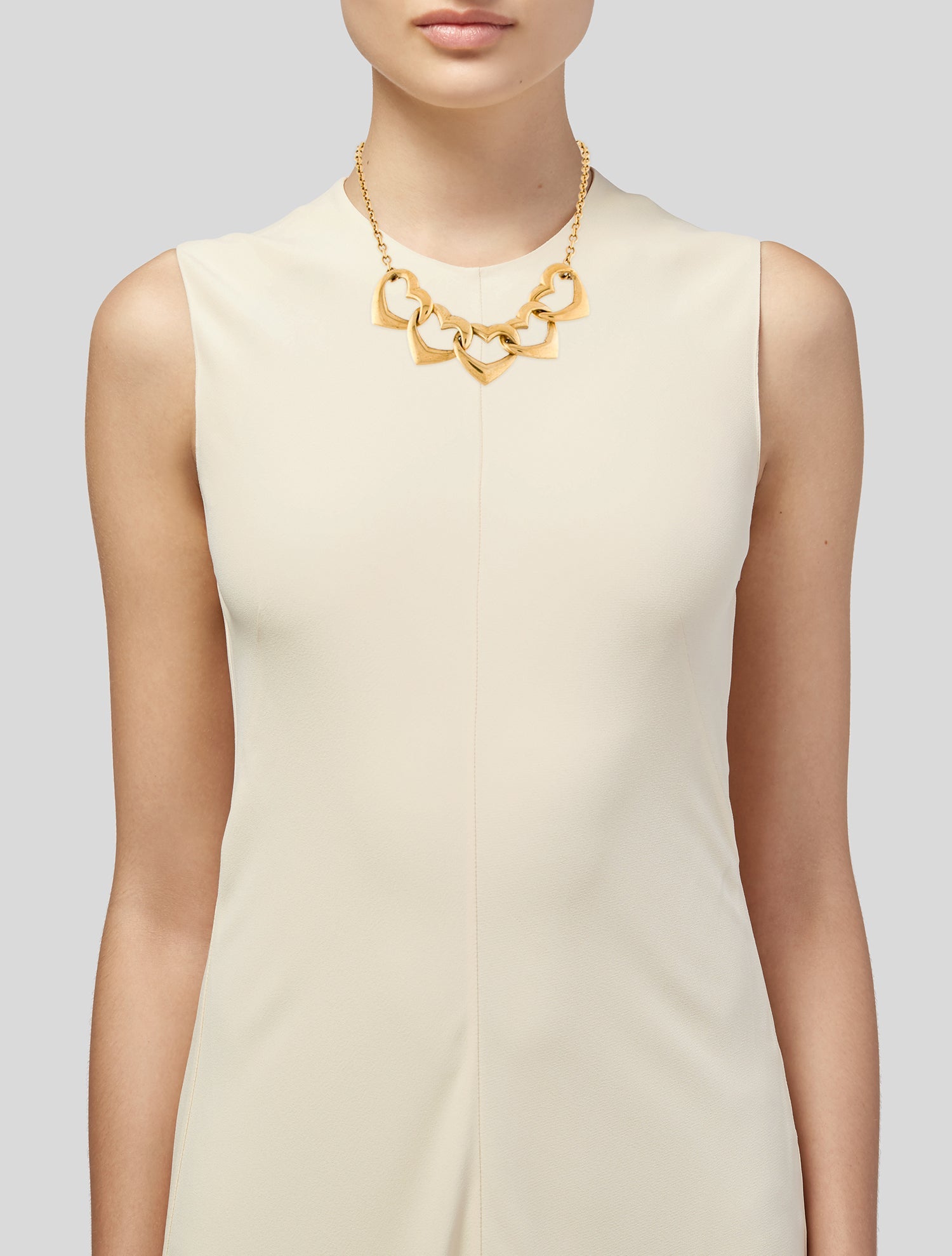 Yves Saint Laurent Vintage Heart Collar Necklace