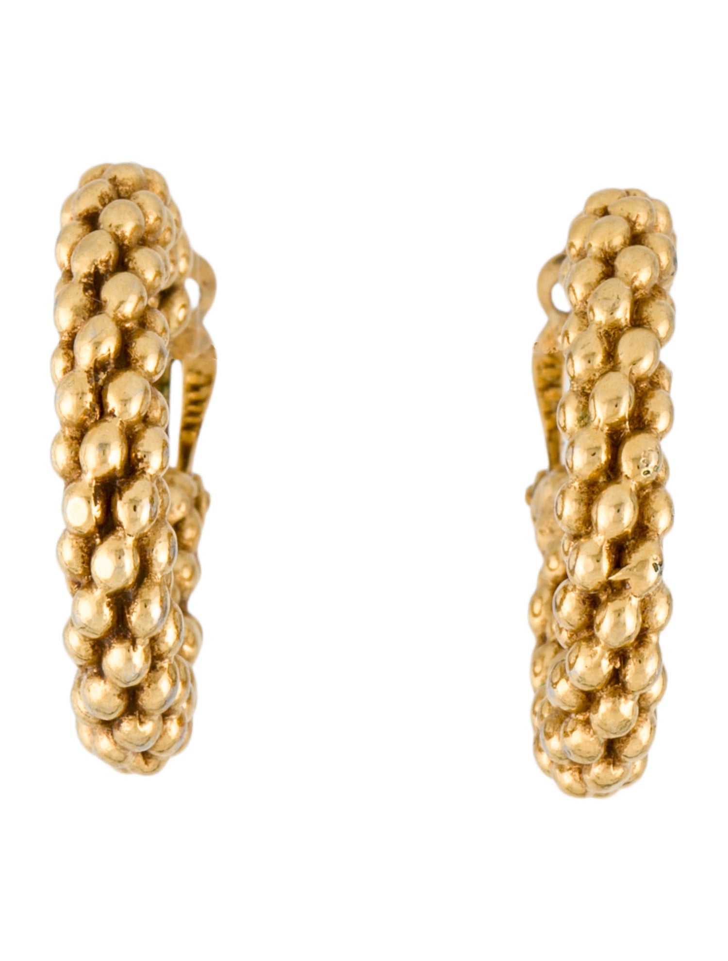 Yves Saint Laurent Boucles d'oreilles Doré Clip On Hoop Earrings
