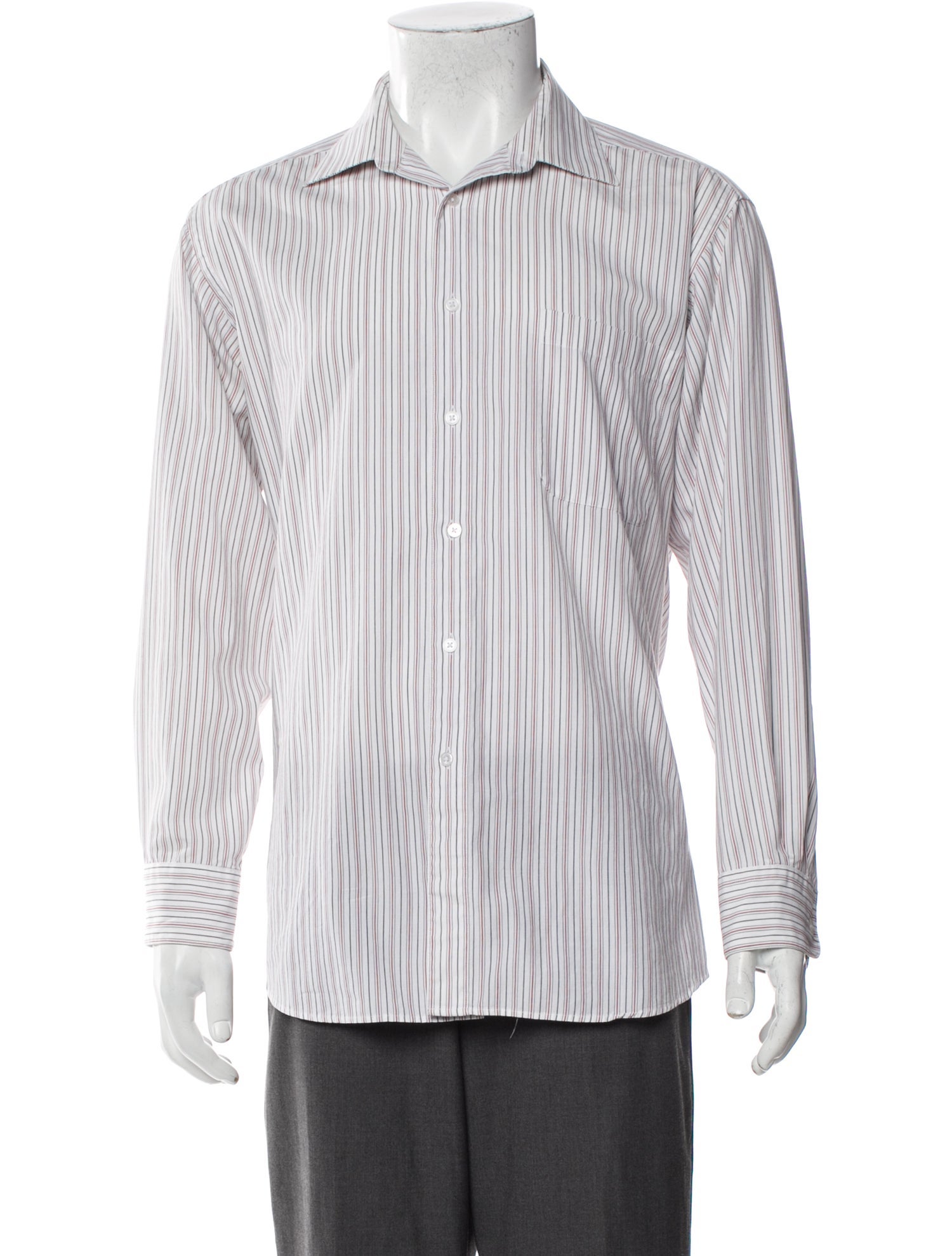 Yves Saint Laurent Striped Long Sleeve Shirt
