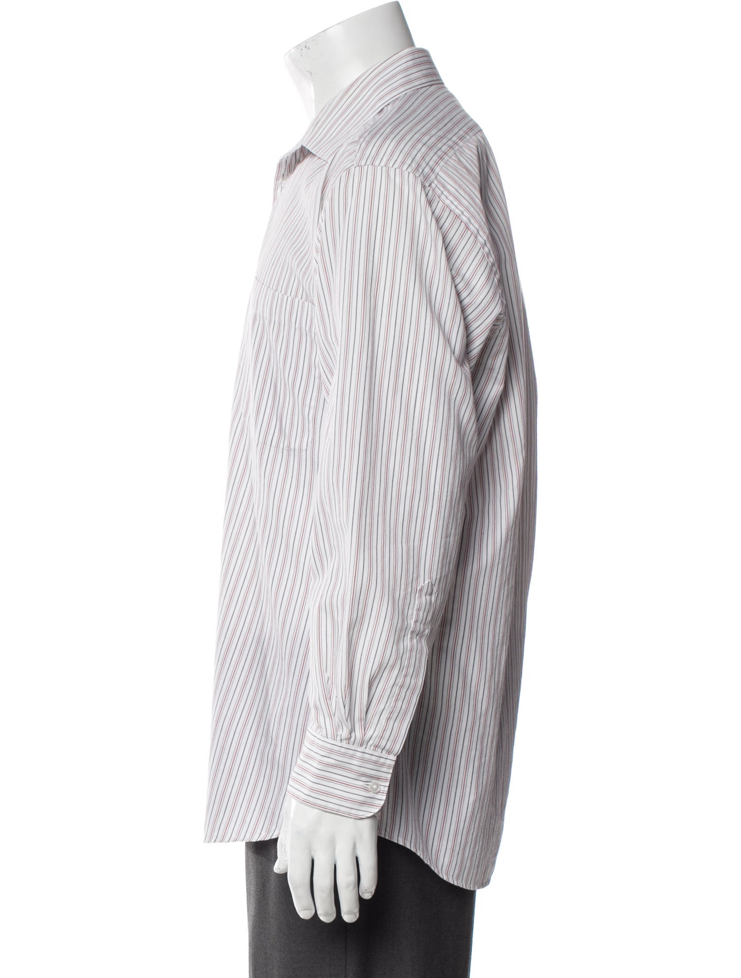 Yves Saint Laurent Striped Long Sleeve Shirt
