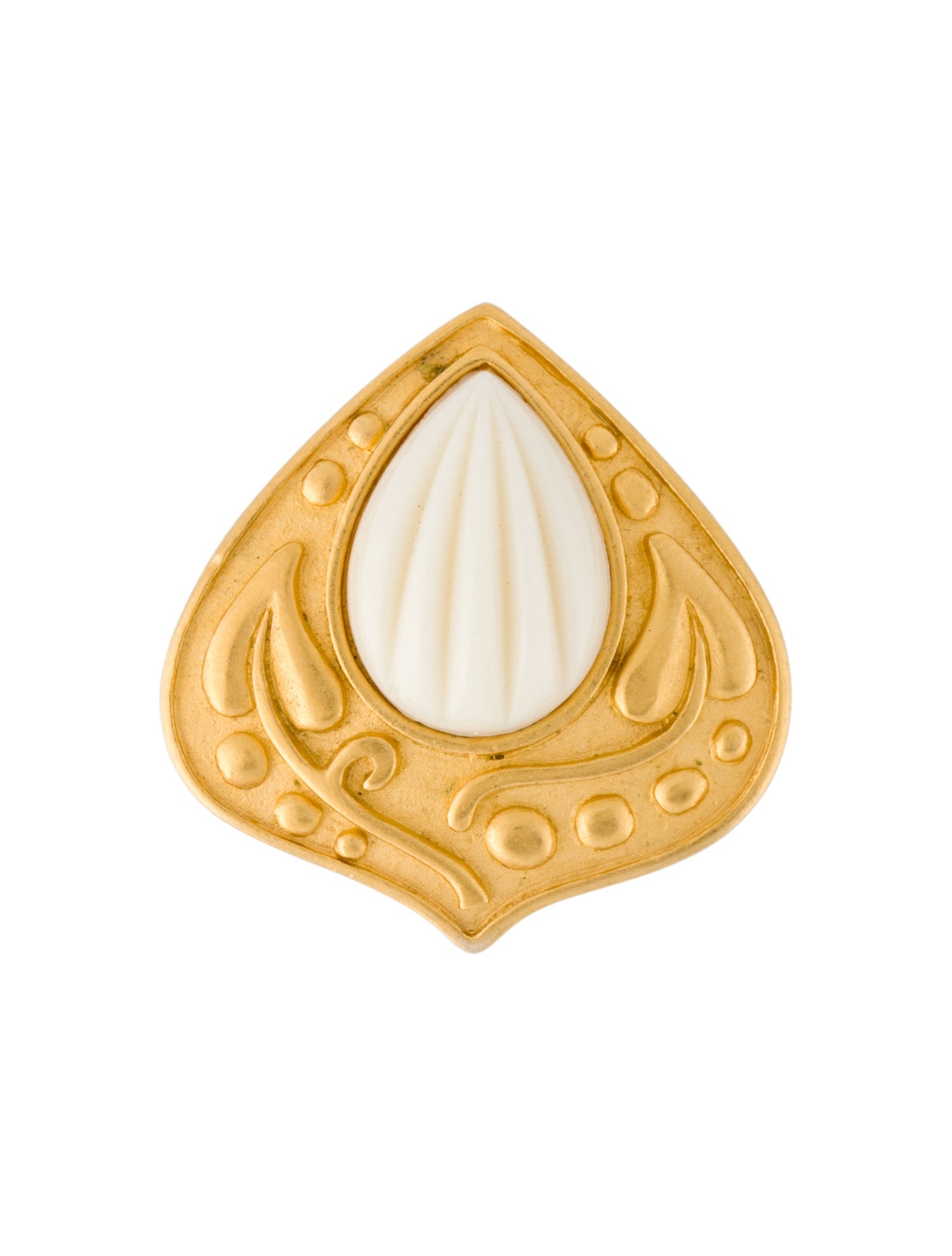 Yves Saint Laurent Vintage Enamel Heart Single Earclip Earring