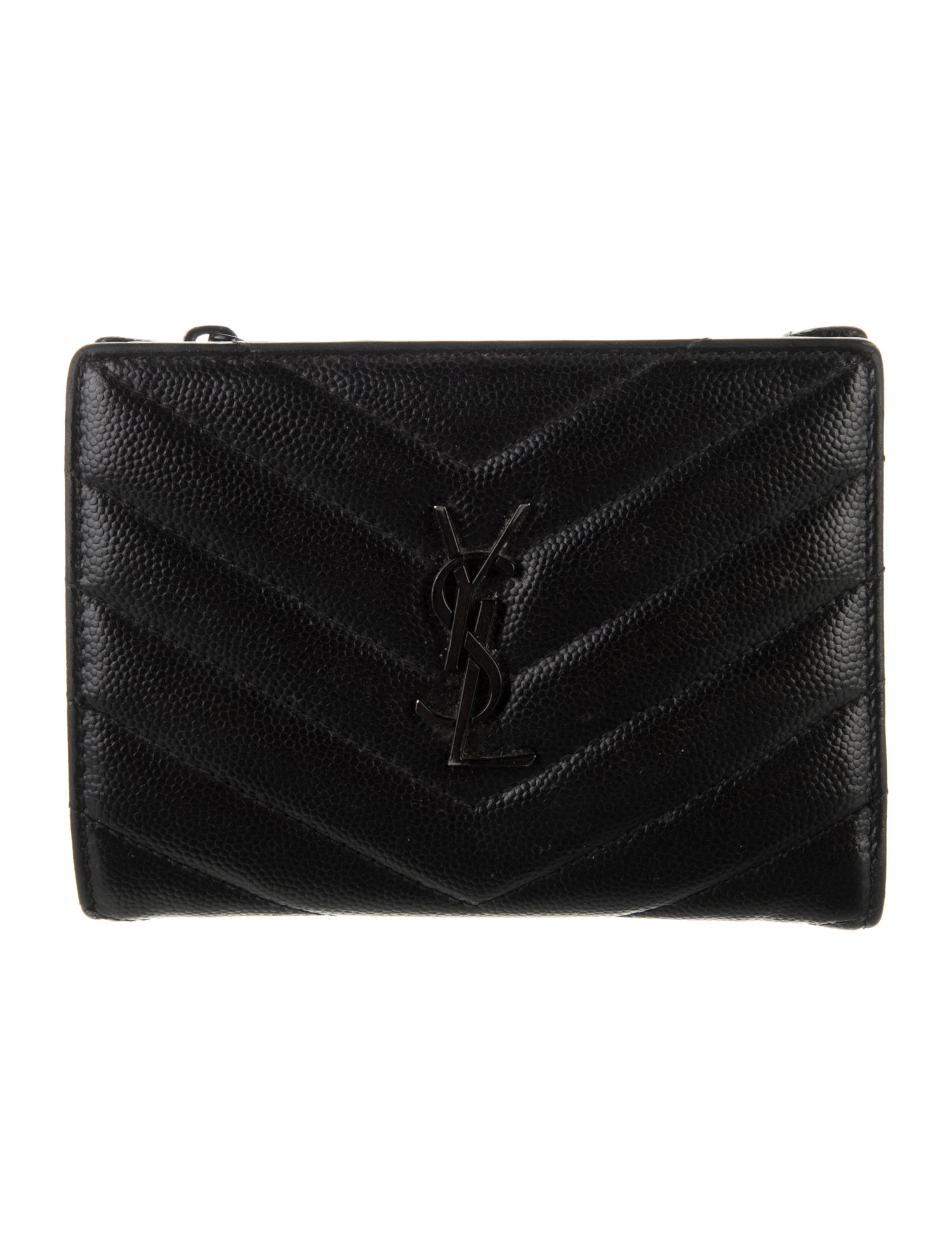 Saint Laurent Signature Logo Leather Wallet