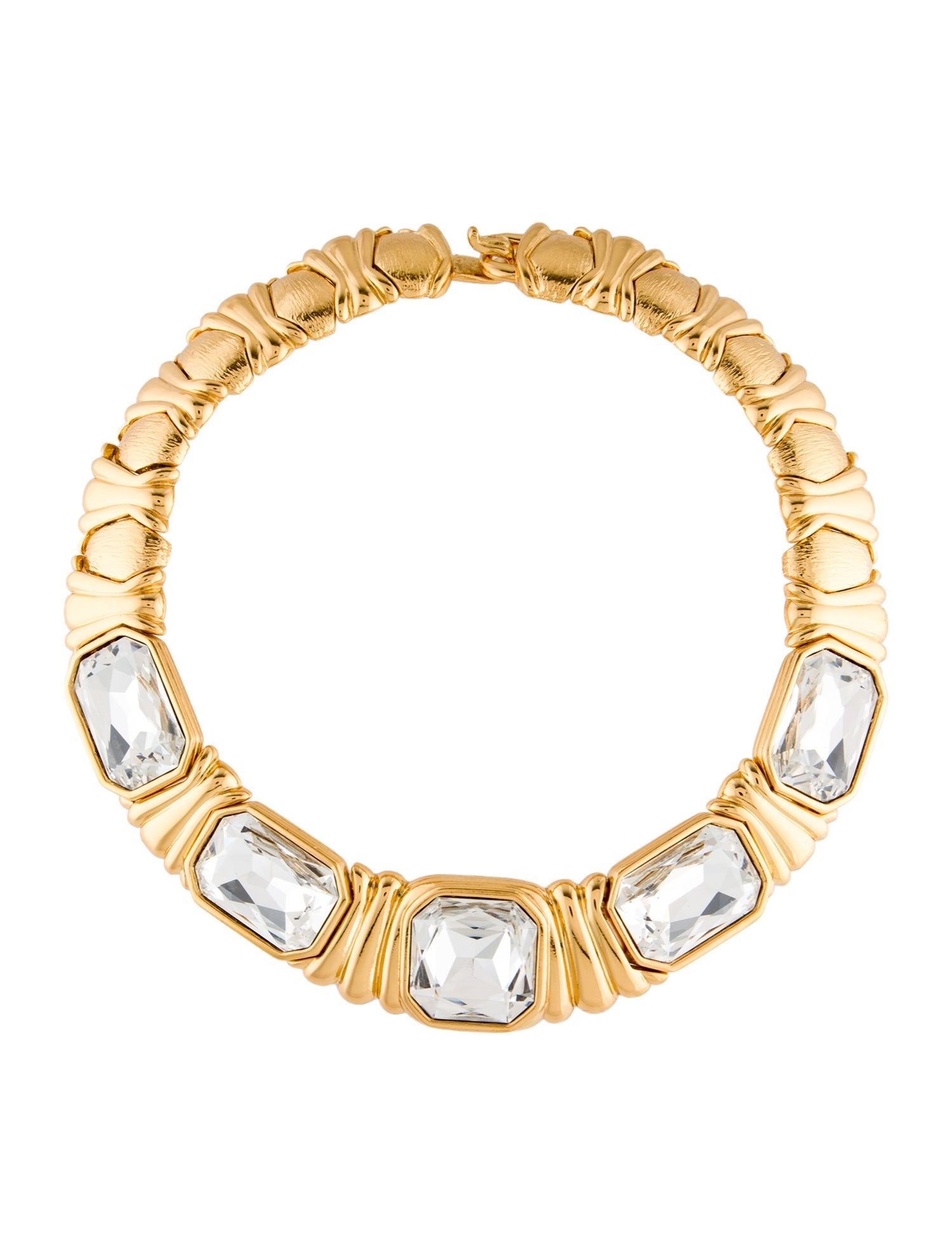 Yves Saint Laurent Vintage Crystal Collar Necklace
