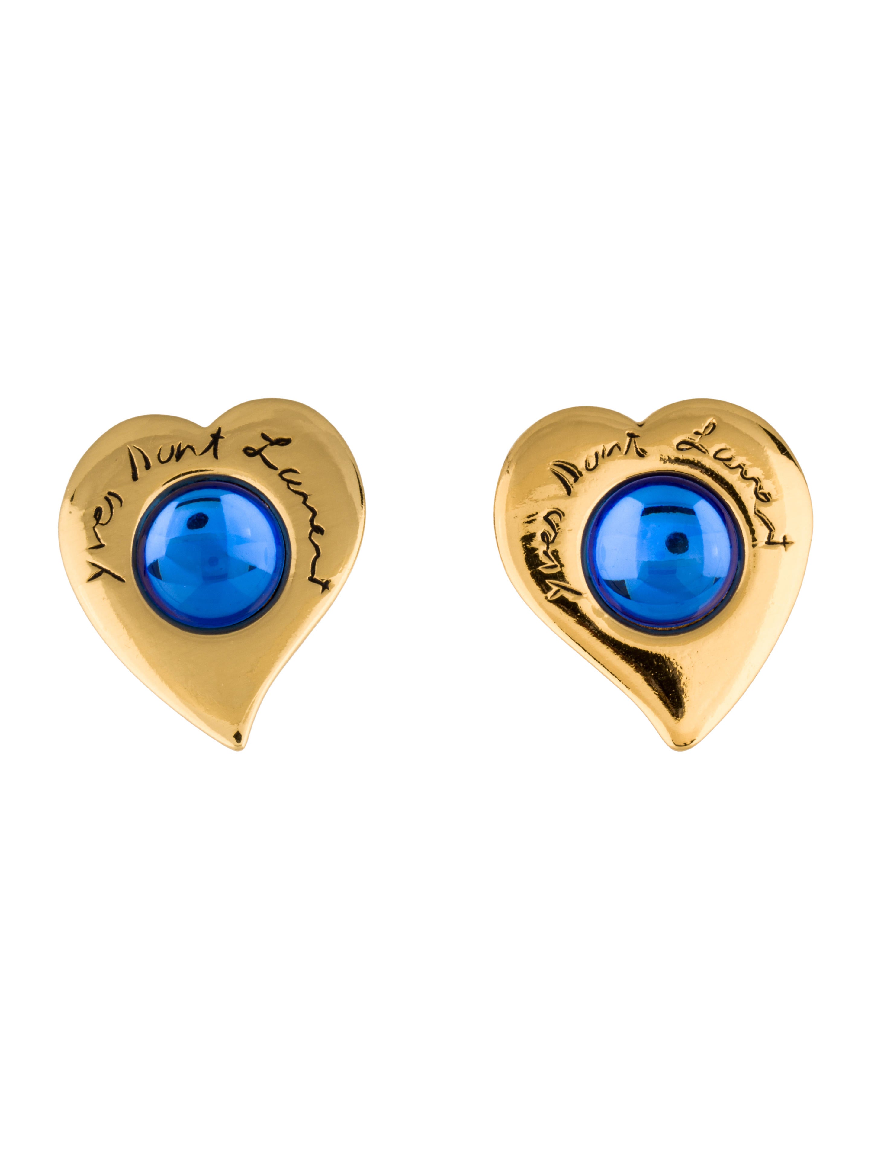 Yves Saint Laurent Glass Heart Earrings Earrings YVE41080 The