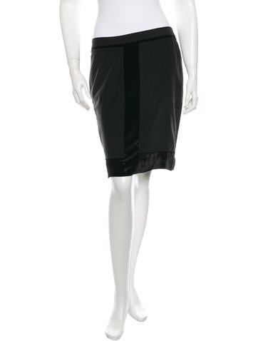 Yves Saint Laurent Velvet-Trimmed Mini Skirt