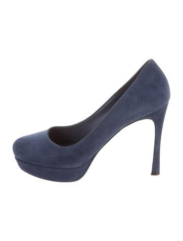 Yves Saint Laurent Suede Platform Pumps