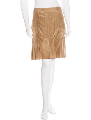 Yves Saint Laurent Pleated Silk Skirt