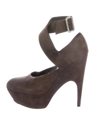 Yves Saint Laurent Suede Platform Pumps