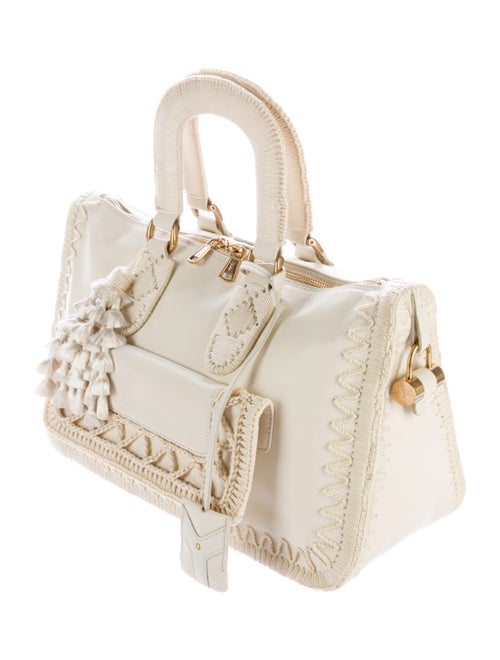 Yves Saint Laurent Crochet Leather Handle Bag Handbags YVE52038