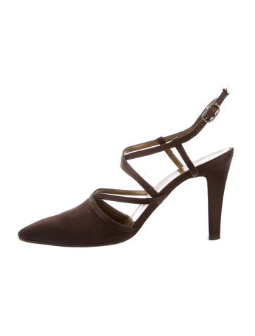 Yves Saint Laurent Satin Slingback Pumps