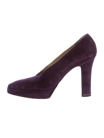 Yves Saint Laurent Suede Pointed-Toe Pumps
