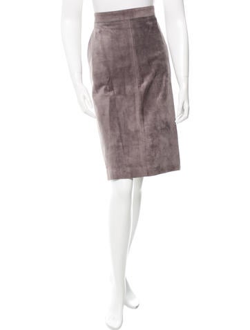 Yves Saint Laurent Leather Pencil Skirt