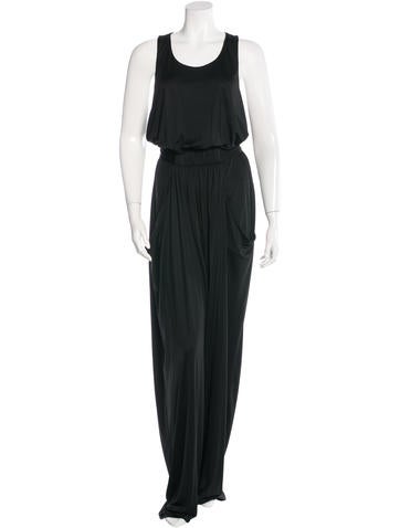Yves Saint Laurent Satin Wide-Leg Jumpsuit