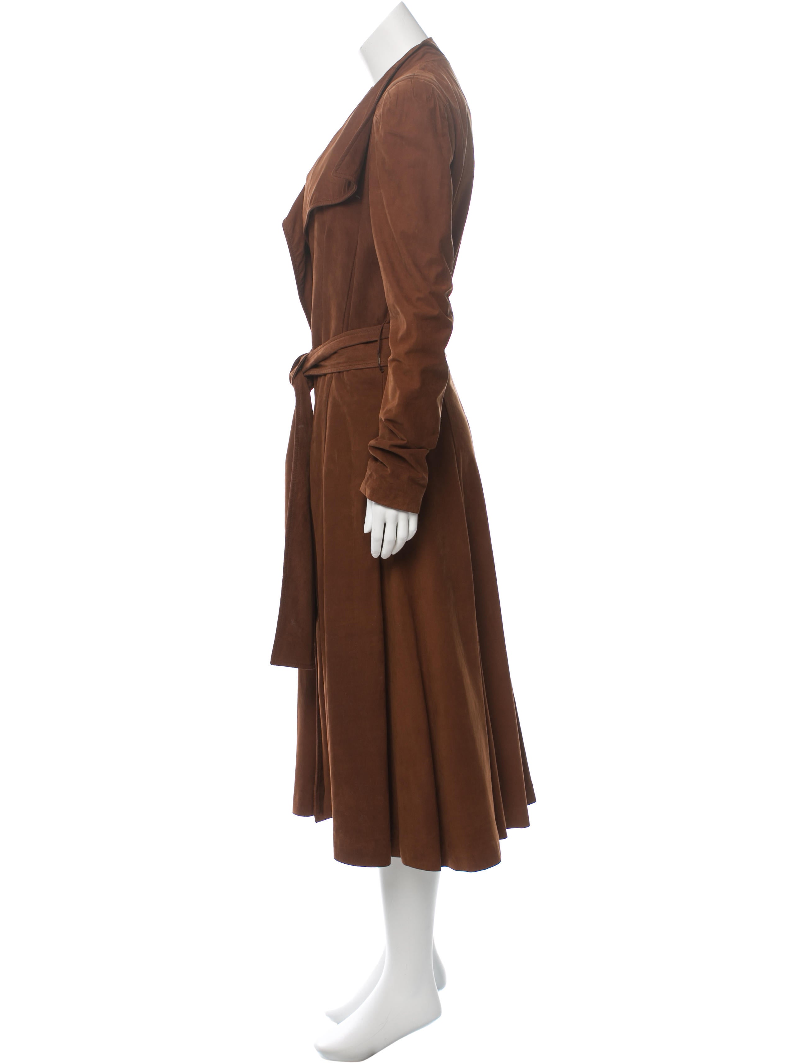 Yves Saint Laurent Suede Long Coat