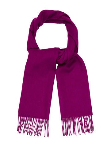 Yves Saint Laurent Wool Fringe Scarf