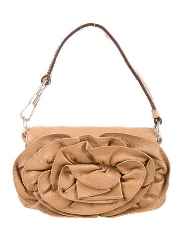 Yves Saint Laurent Leather Rosette Handle Bag