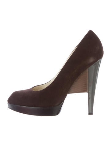 Yves Saint Laurent Suede Platform Pumps