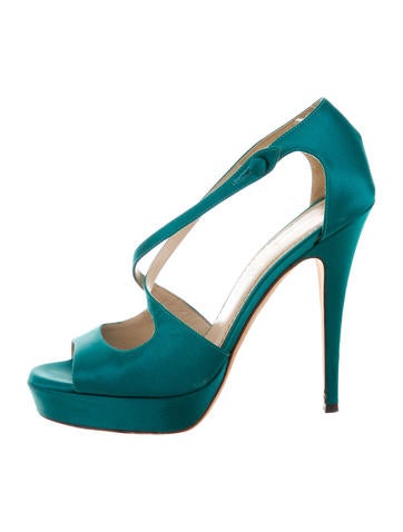 Yves Saint Laurent Satin Multistrap Sandals