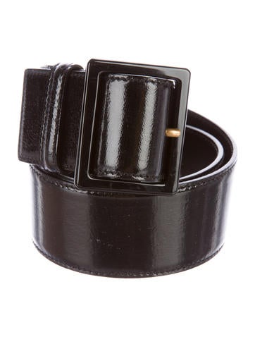 Yves Saint Laurent Patent Leather Buckle Belt
