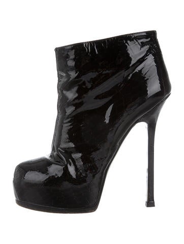 Yves Saint Laurent Embossed Ankle Boots