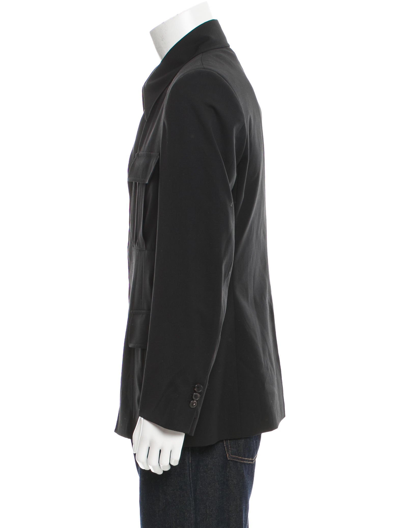 Yves Saint Laurent Uniform Safari Jacket w/ Tags Black Outerwear, Clothing YVE60074 The