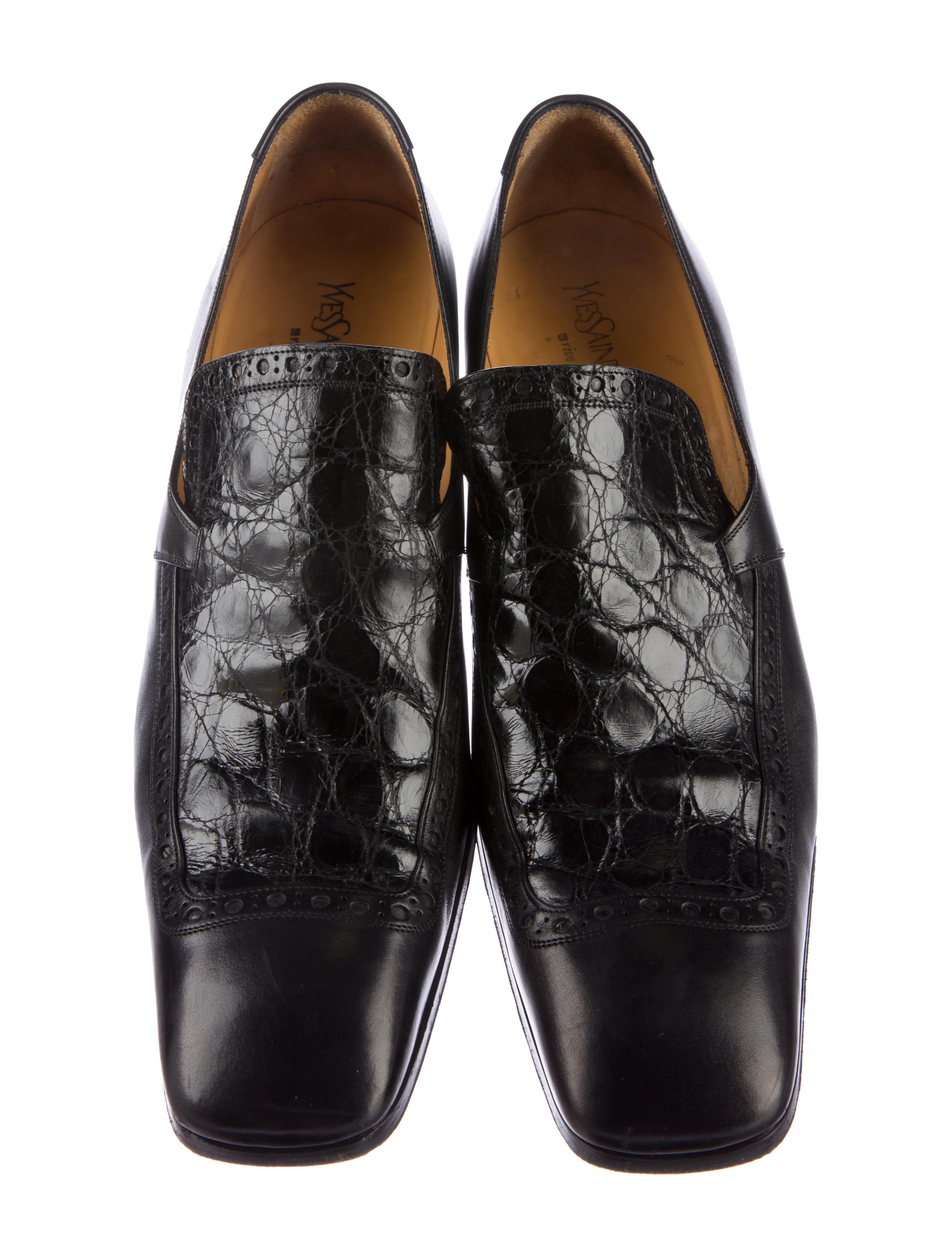 crocodile leather loafers yves laurent crocodile trimmed leather loafers crocodile leather loafers yves laurent crocodile trimmed leather loafers