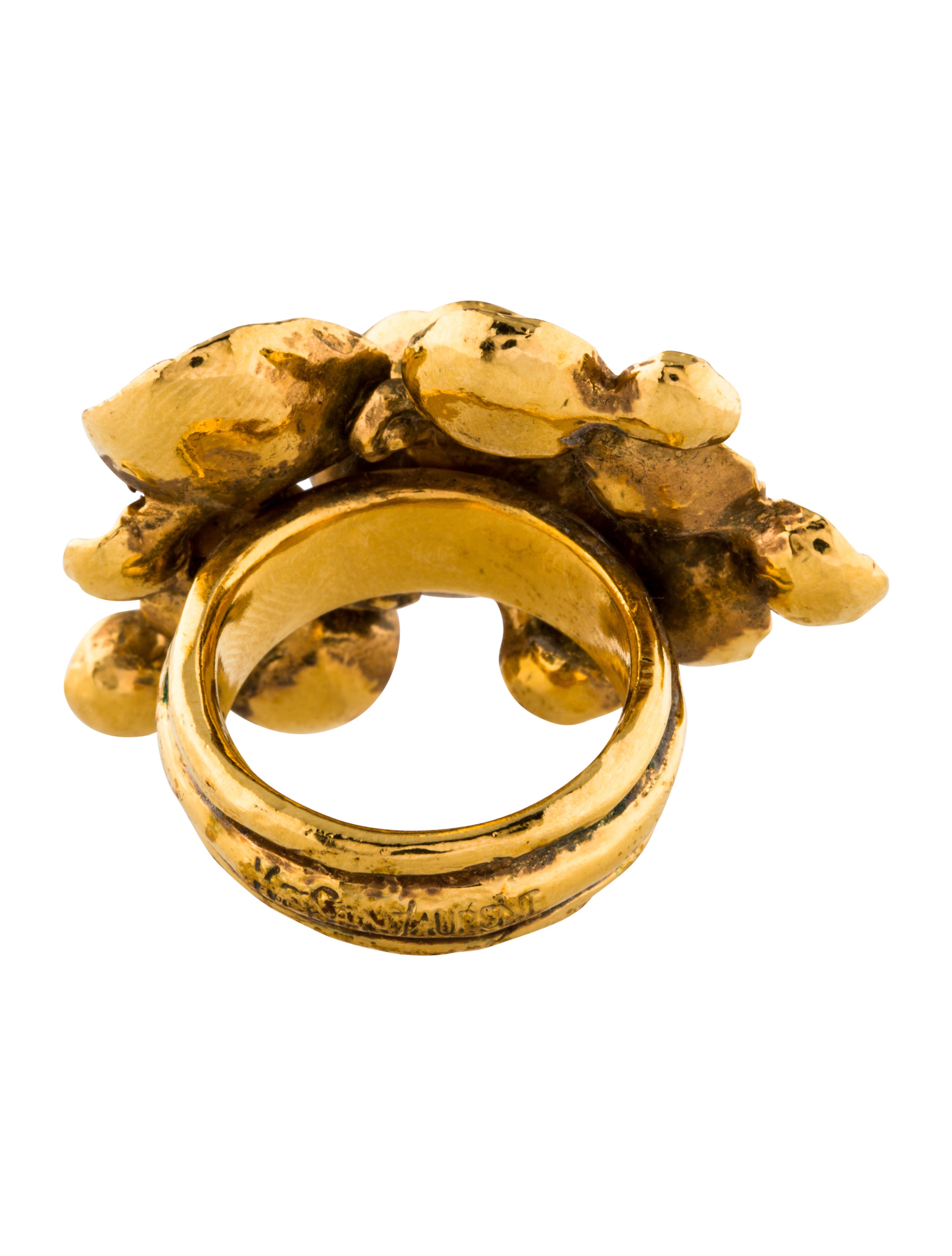 Yves Saint Laurent Arty Flower Ring Rings YVE67383 The RealReal