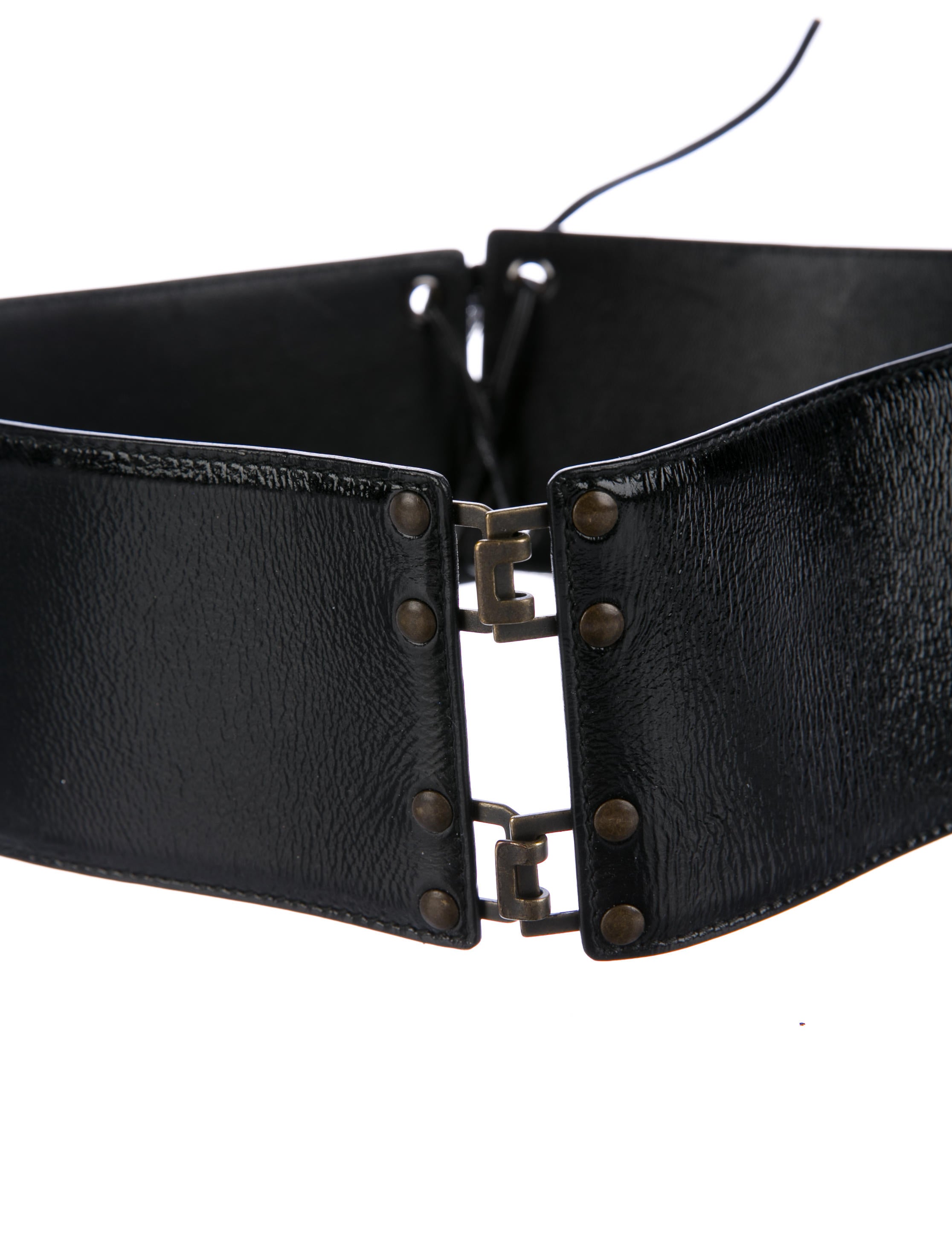 Yves Saint Laurent Patent Leather Waist Belt Accessories YVE67831