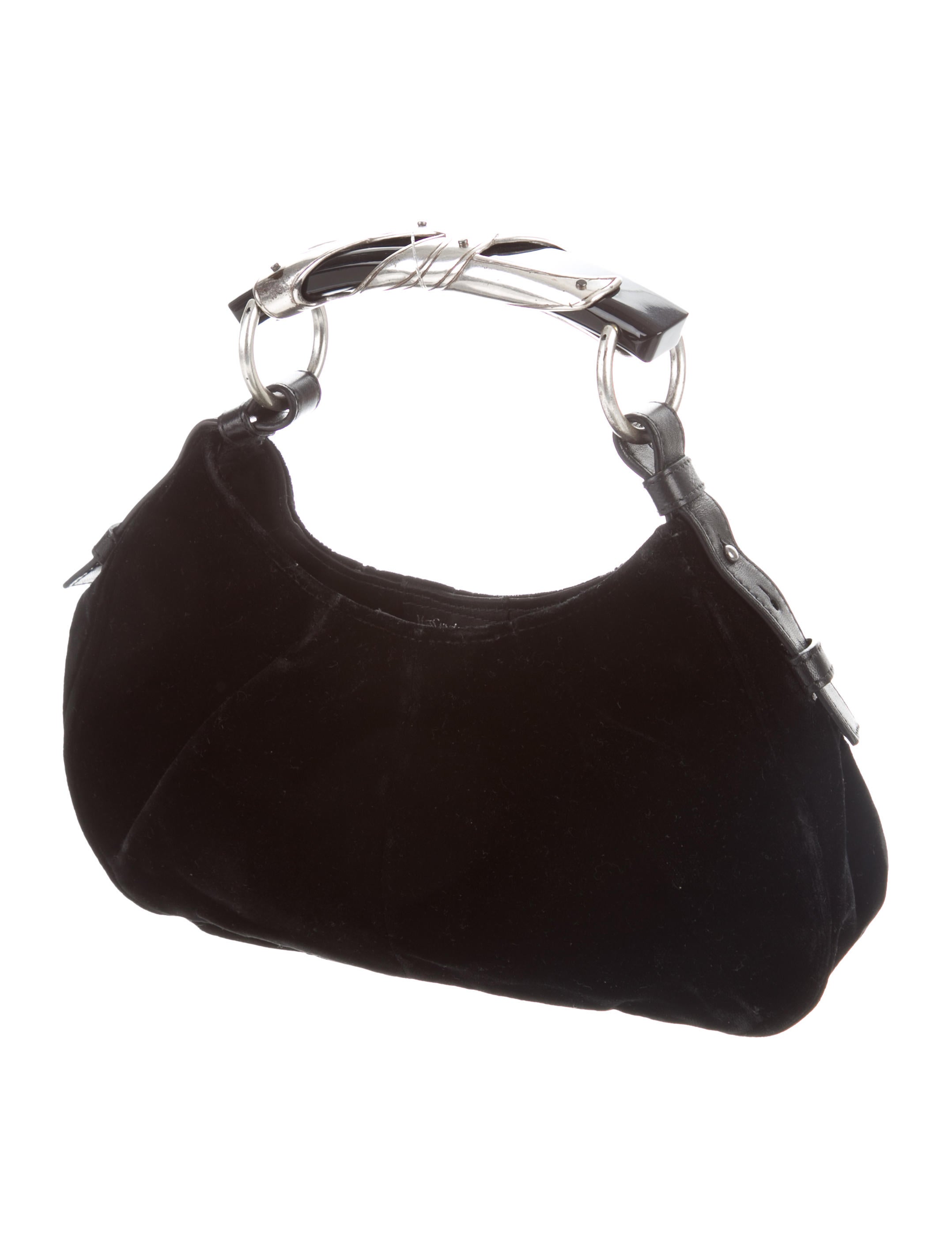 Yves Saint Laurent Velvet Mombasa Bag - Black Mini Bags, Handbags