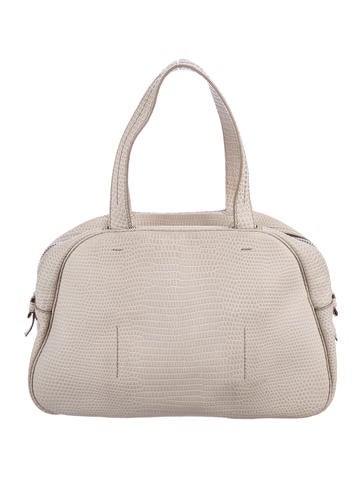 Yves Saint Laurent Embossed Leather Bowling Bag Handbags Embossed Leather Bowling Bag