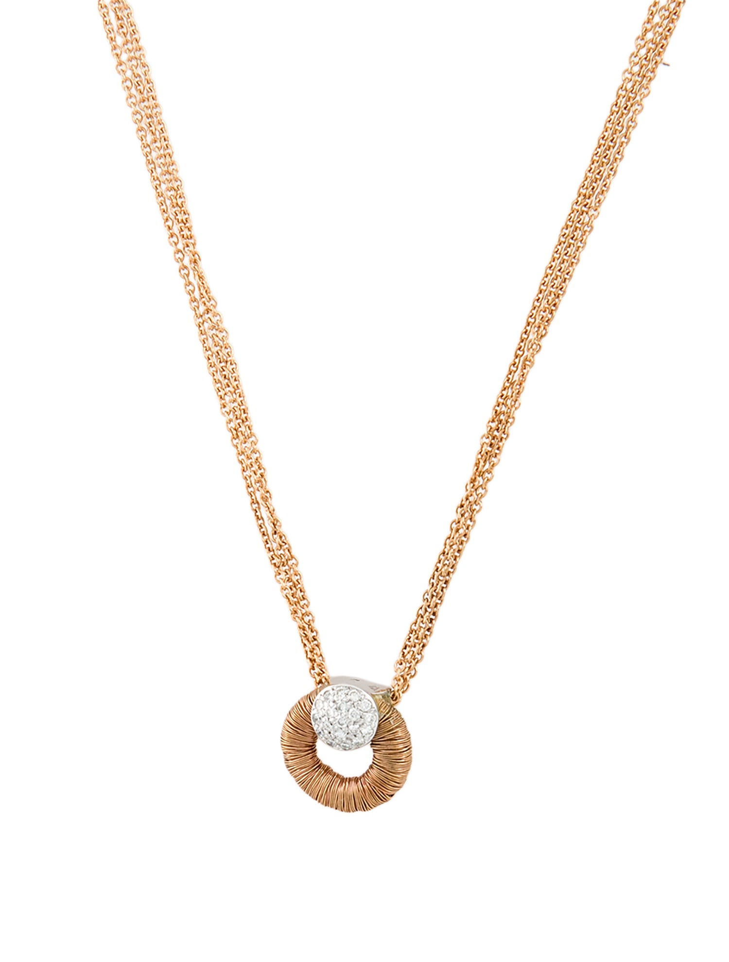 Yvel 18k Diamond Multi Strand Pendant Necklace