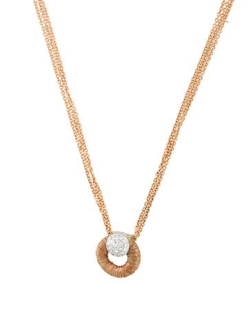 Yvel Multistrand 18k Diamond Multi Strand Pendant Necklace