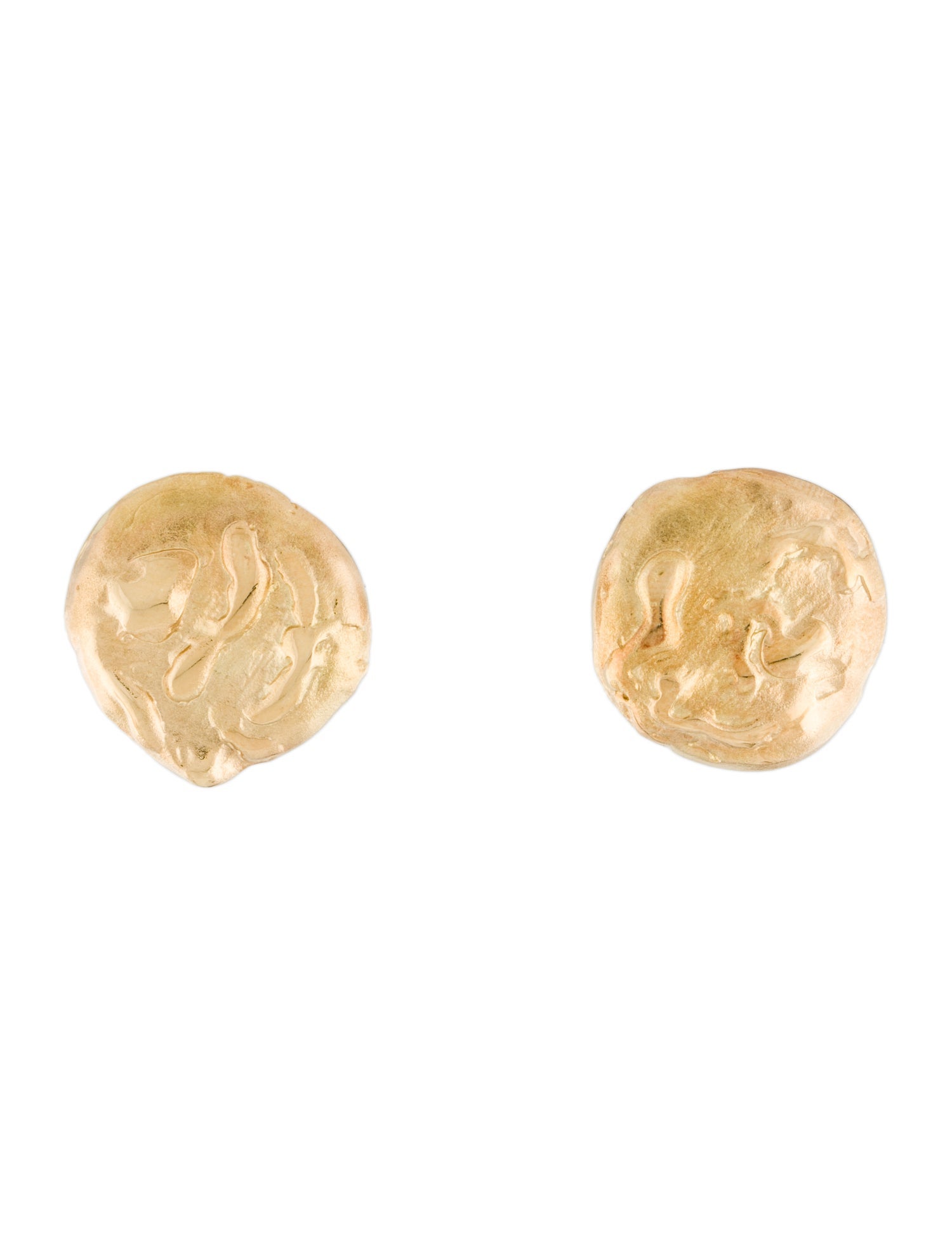Yvel 18k Sculptural Clip On Earrings