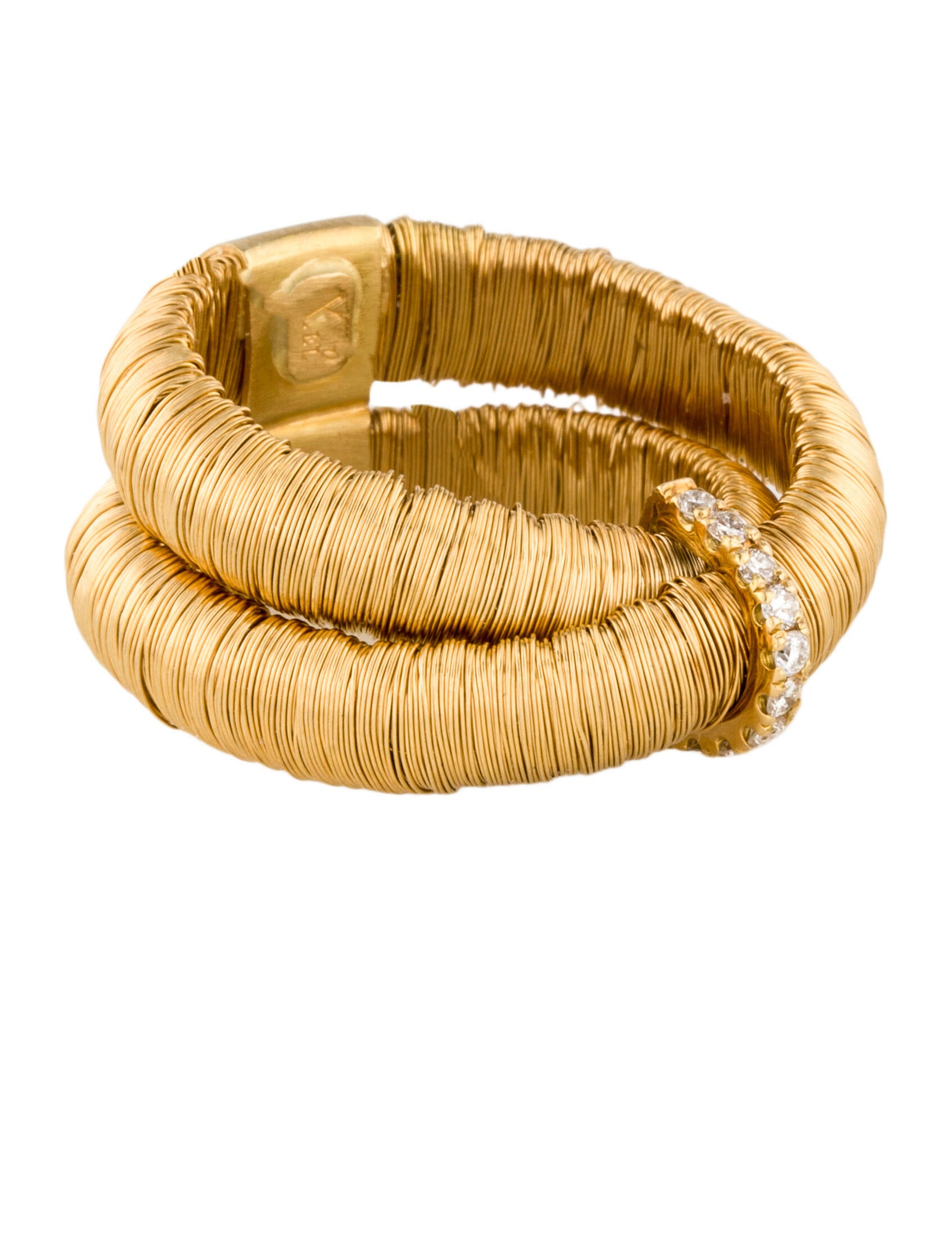 Yvel 18K Diamond Crossover Band