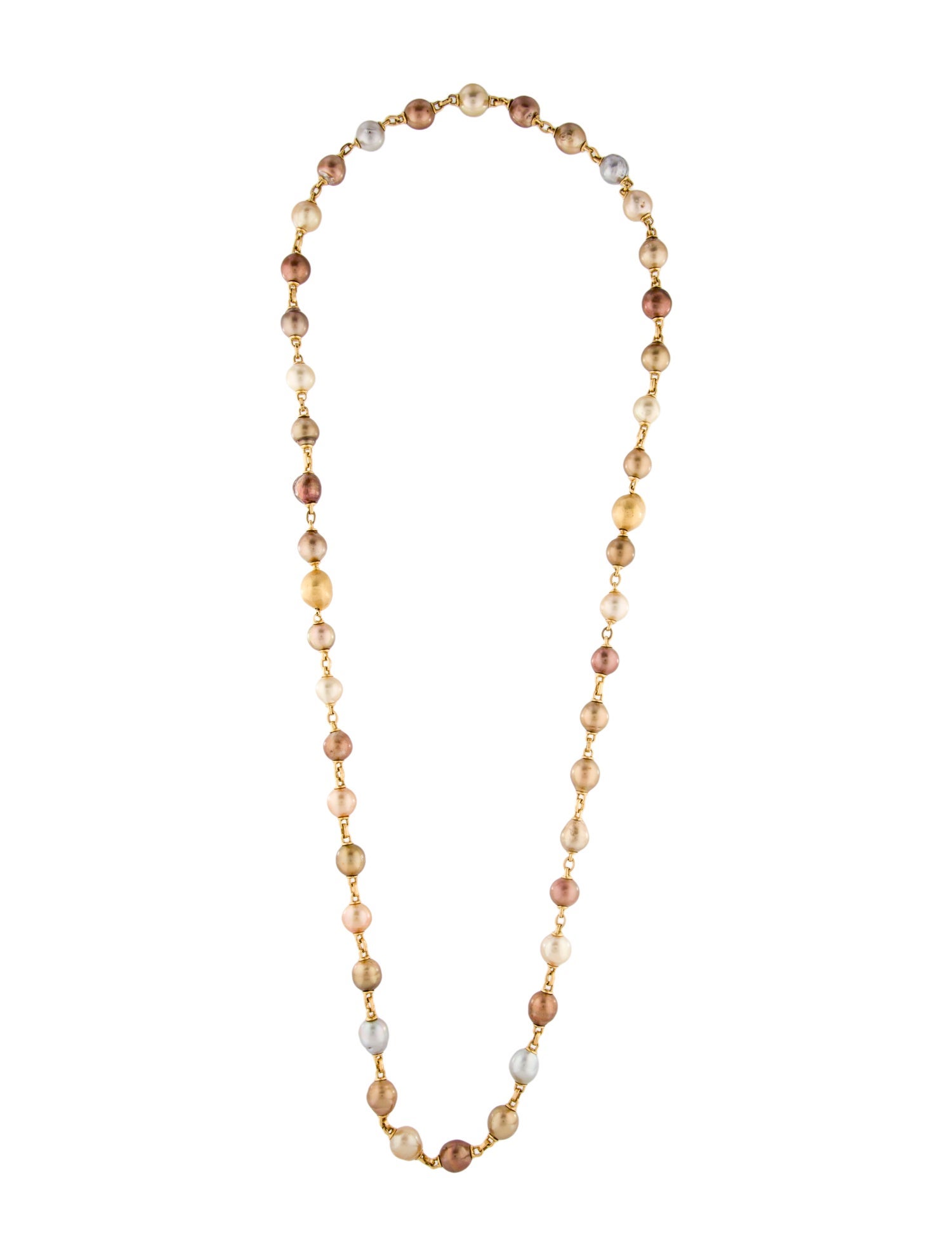 Yvel 18K Pearl & Dyed Pearl Long Strand Necklace