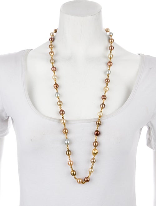 Yvel 18K Pearl & Dyed Pearl Long Strand Necklace