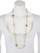 Yvel 18K Dyed Pearl & 1.92ctw Diamond Station Necklace