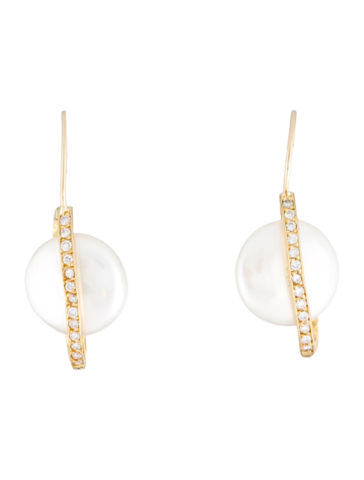 Yvel 18K Pearl & Diamond Drop Earrings
