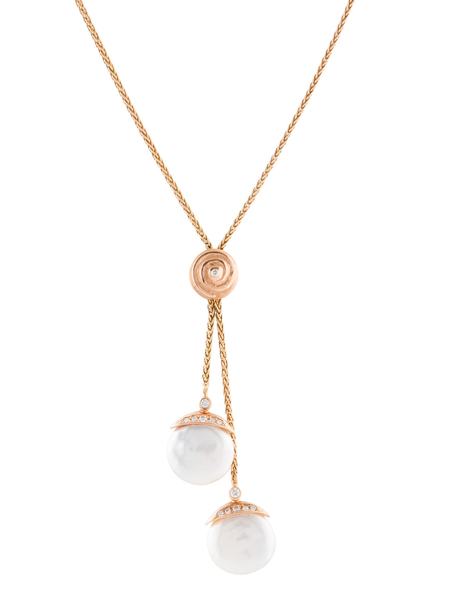 Yvel 18K Pearl & Diamond Pendant Necklace