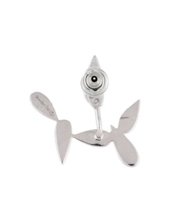 Yvonne Léon 18K Diamond Pear Shaped Single Stud & Earring Jacket