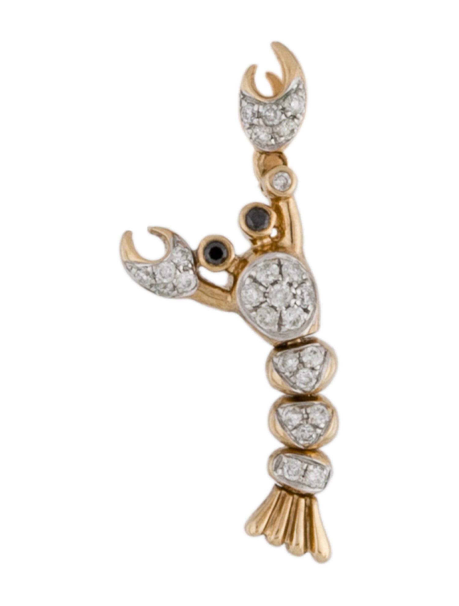 Yvonne Léon 9K Diamond Mini Lobster Single Earring