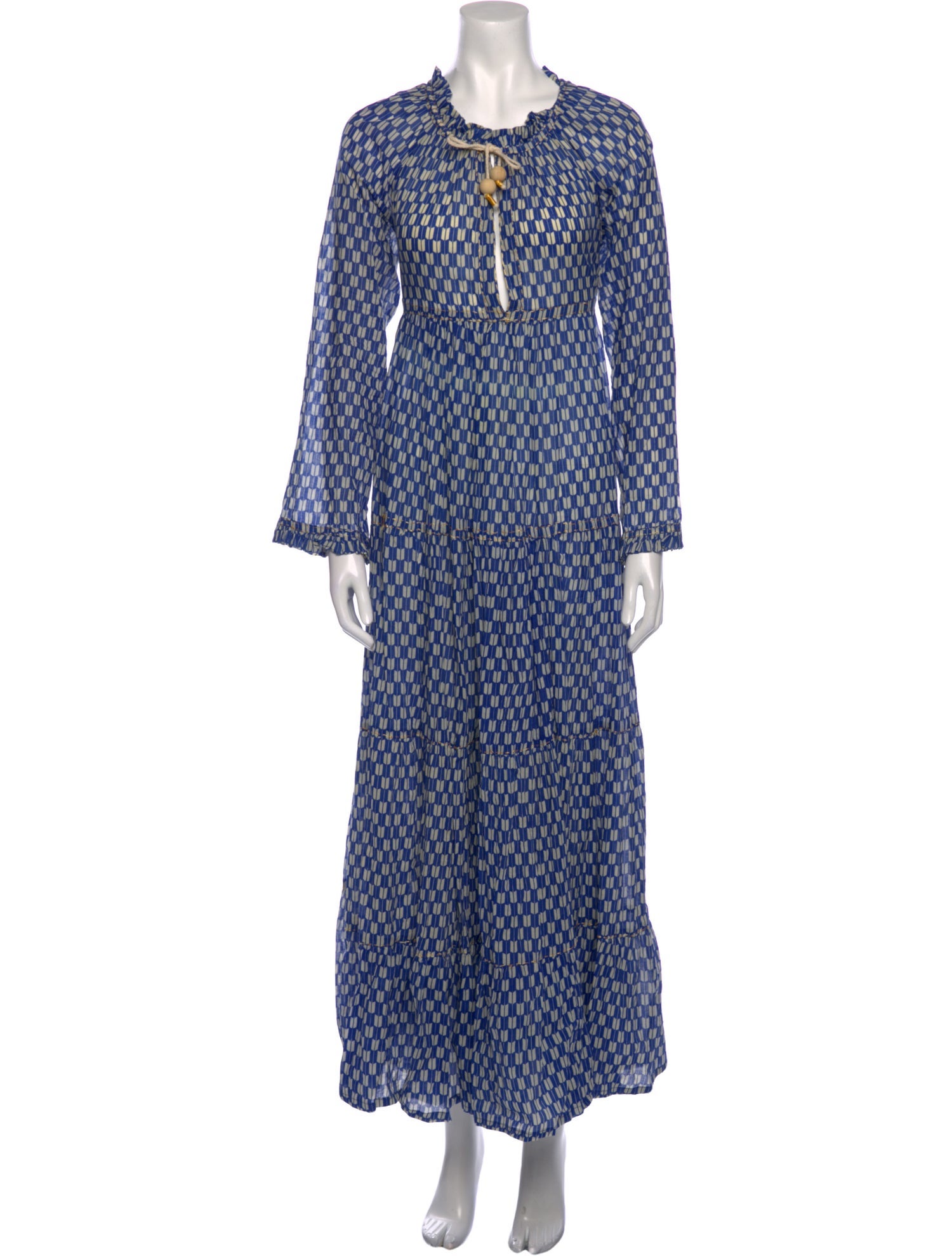 Yvonne S Polka Dot Print Long Dress