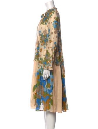 Yvonne S Printed Midi Length Dress