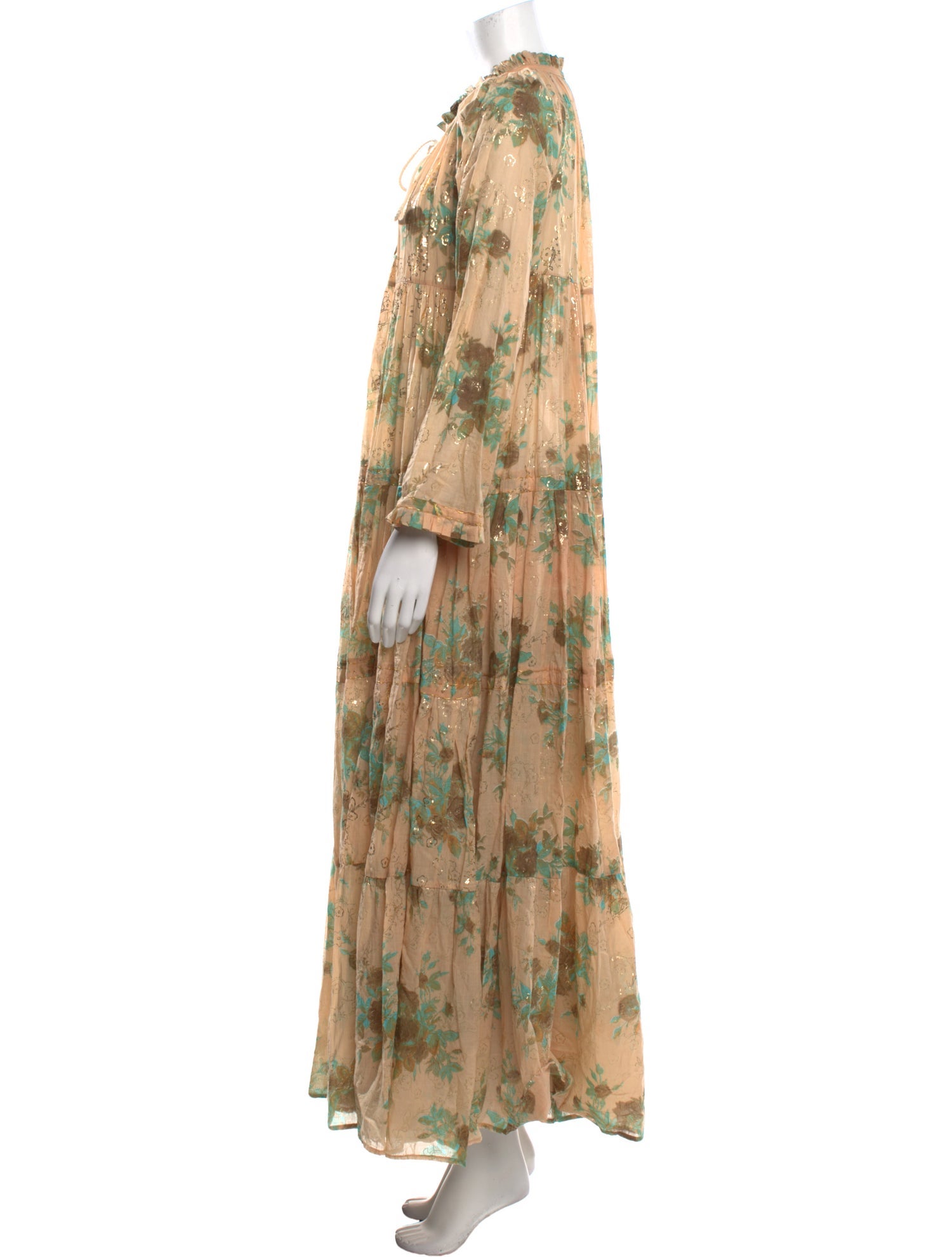 Yvonne S Floral Print Long Dress
