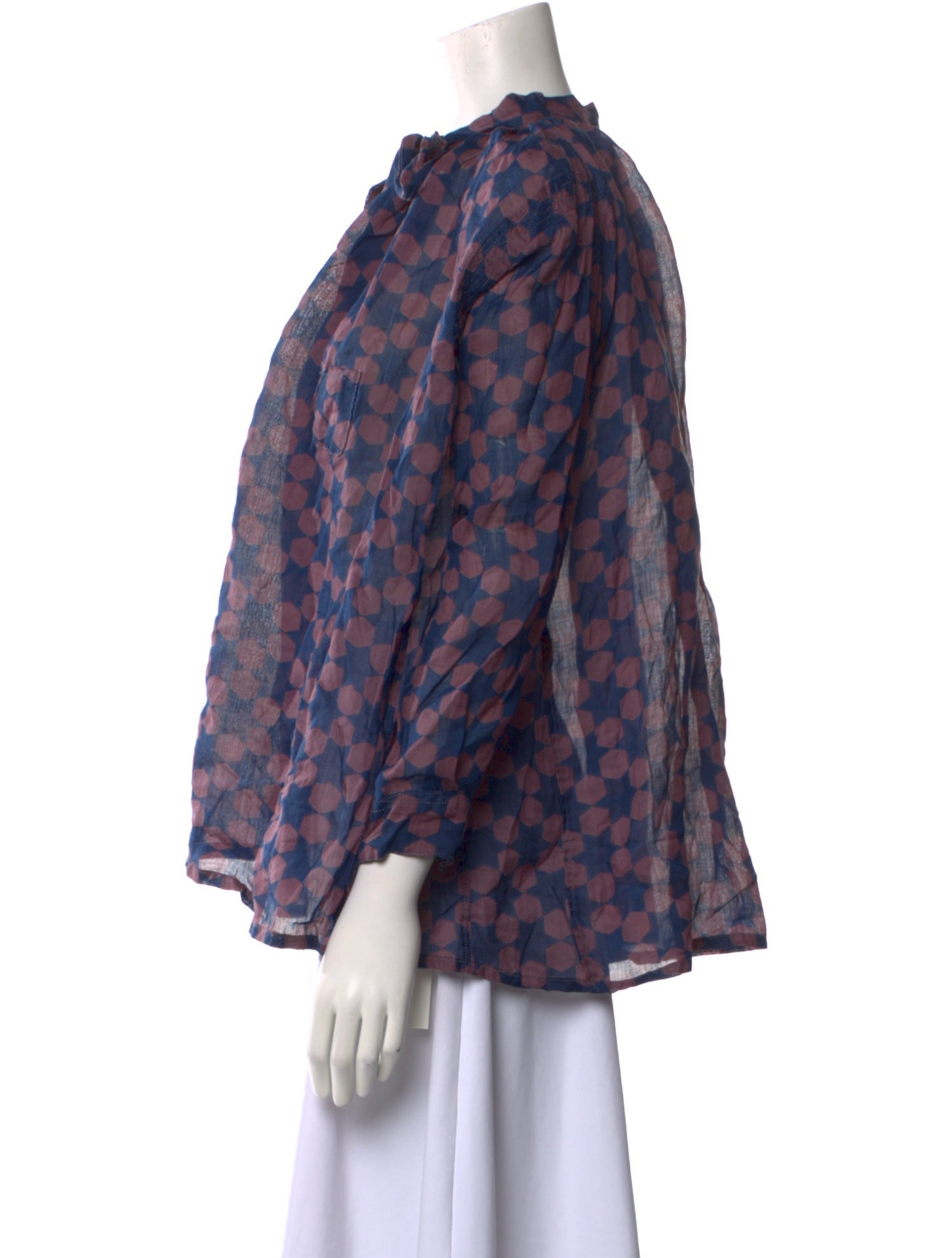 Yvonne S Linen Floral Print Blouse