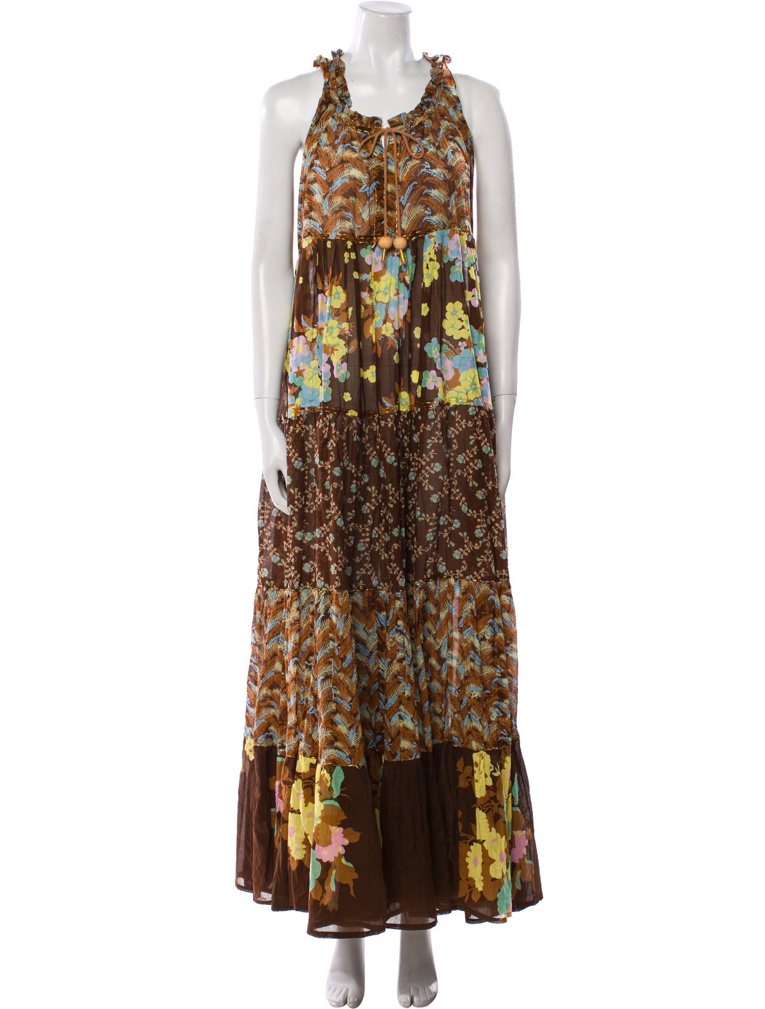 Yvonne S Floral Print Long Dress