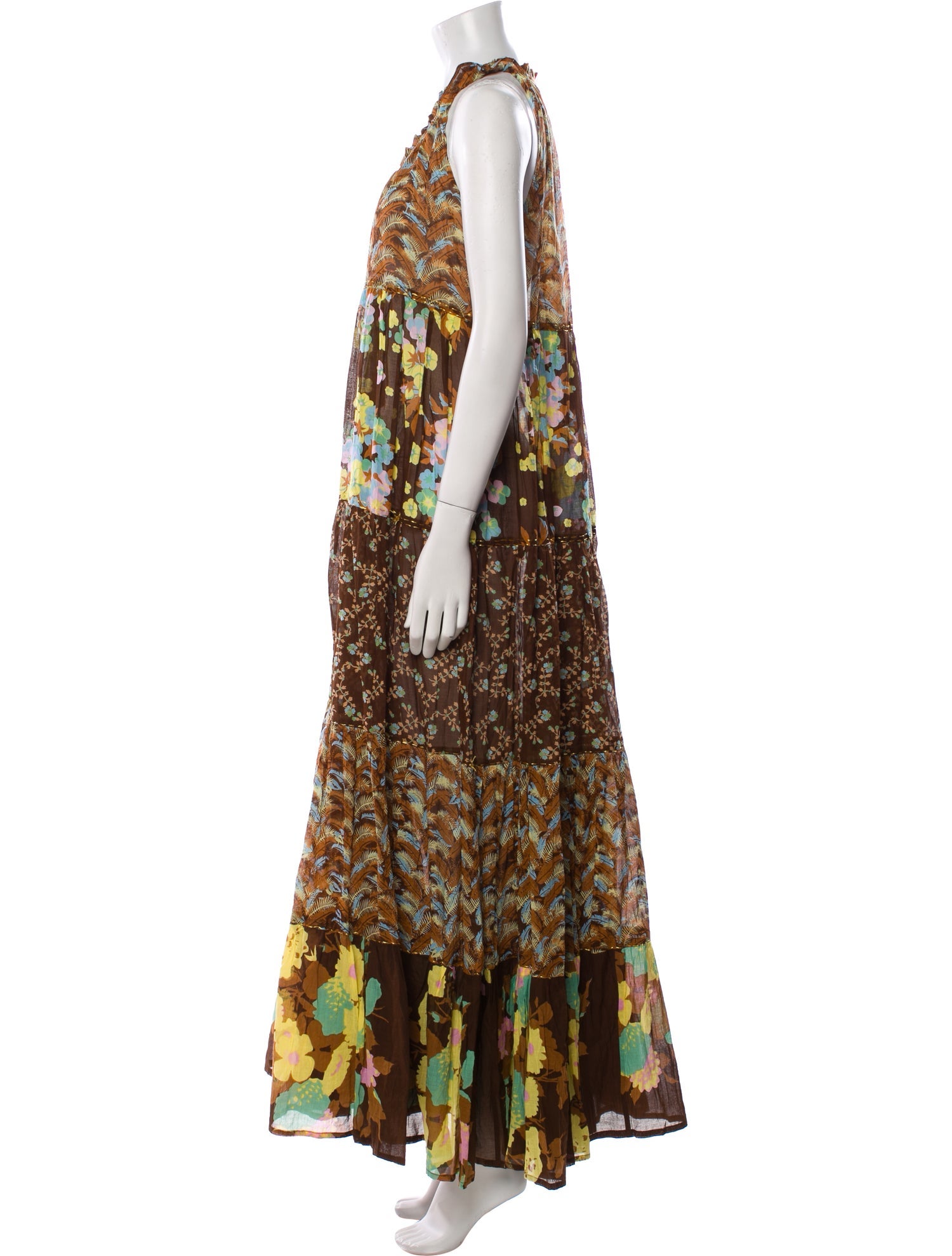 Yvonne S Floral Print Long Dress